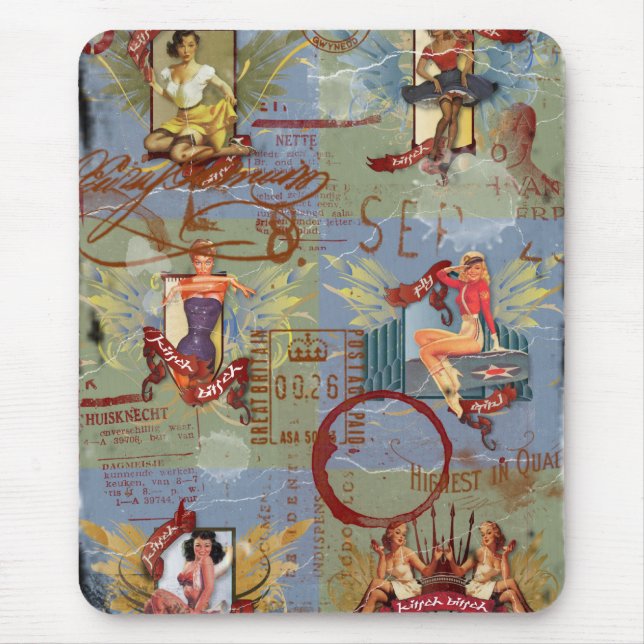 The Kitsch Bitsch:Destroyed Kitsch Bitsch Pin-Ups Mouse Pad (Front)