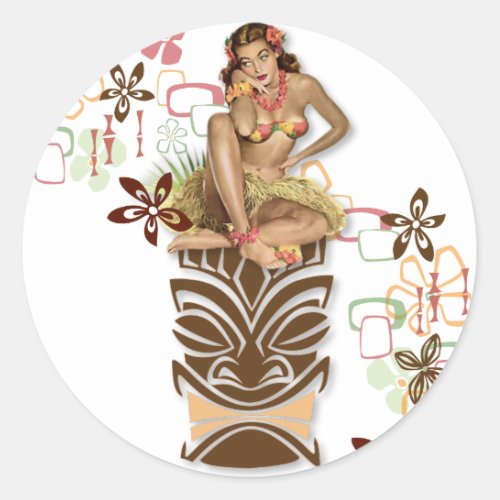 The Kitsch BItsch  Hula Hips Classic Round Sticker