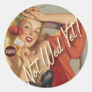 The Kitsch Bitsch : Not Wed Yet! Classic Round Sticker