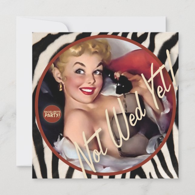 The Kitsch Bitsch : Not Wed Yet! Invitation (Front)