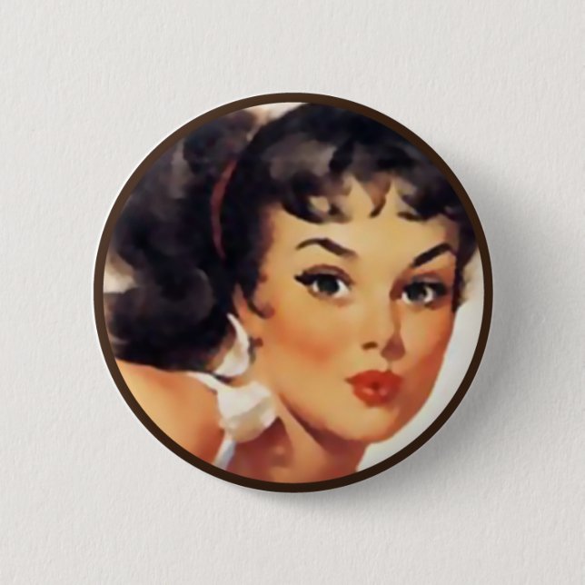 The Kitsch BItsch : Pin-Up Portraits Button (Front)