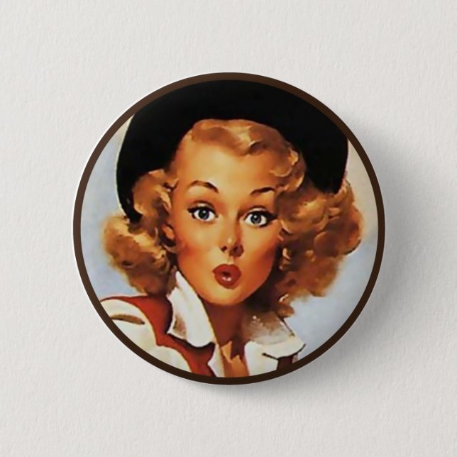 The Kitsch BItsch : Pin-Up Portraits Button (Front)