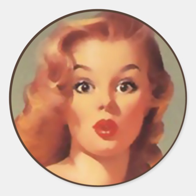 The Kitsch BItsch : Pin-Up Portraits Classic Round Sticker (Front)