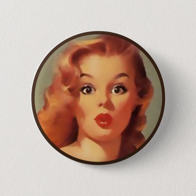 The Kitsch BItsch : Pin-Up Portraits Pinback Button (Front)