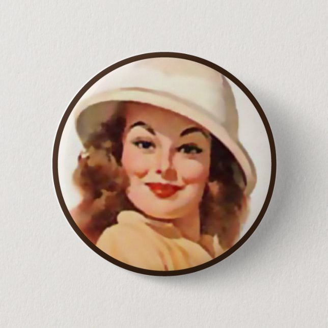The Kitsch BItsch : Pin-Up Portraits Pinback Button (Front)