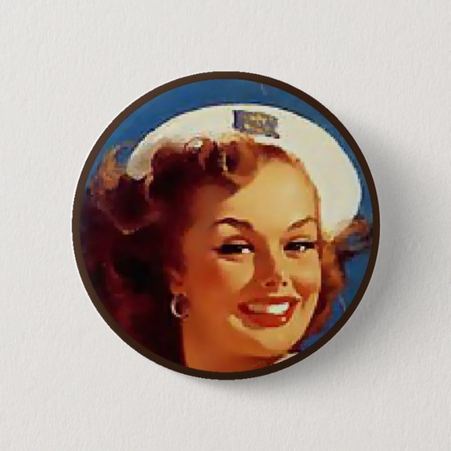 The Kitsch BItsch : Pin-Up Portraits Pinback Button (Front)
