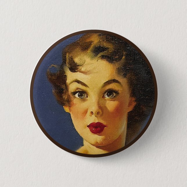The Kitsch BItsch : Pin-Up Portraits Pinback Button (Front)