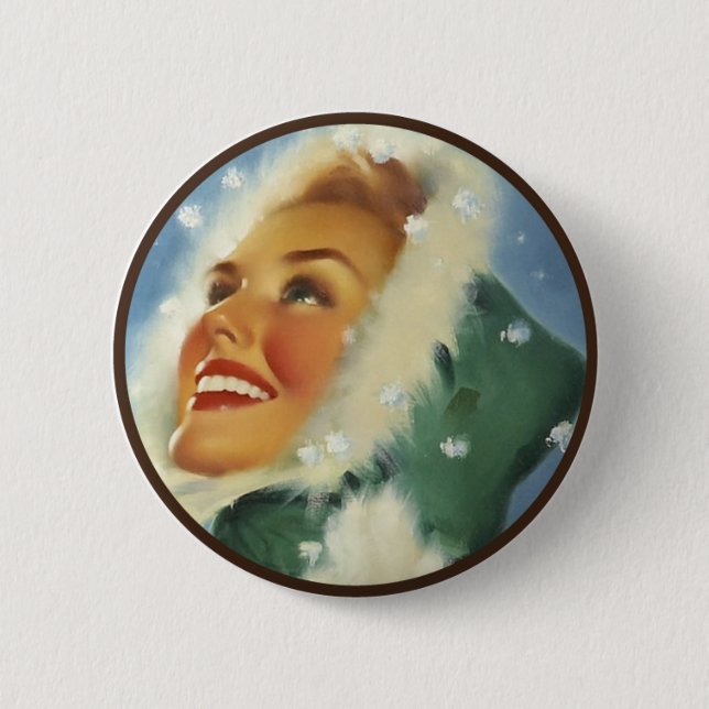 The Kitsch BItsch : Pin-Up Portraits Pinback Button (Front)