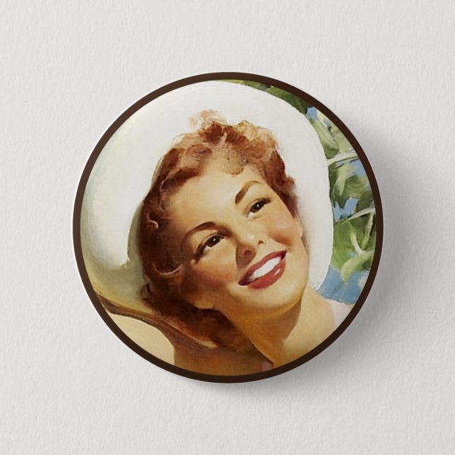 The Kitsch BItsch : Pin-Up Portraits Pinback Button (Front)