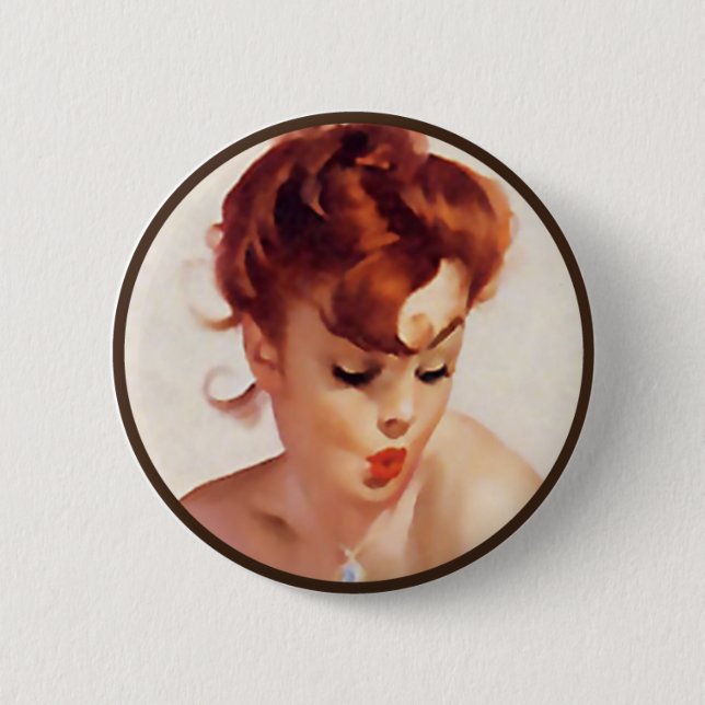 The Kitsch BItsch : Pin-Up Portraits Pinback Button (Front)