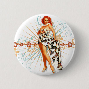 The Kitsch Bitsch : Tattoo Tiki! Pinback Button