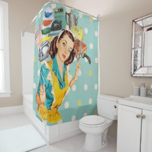 The Kitsch Bitsch™: Vintage Advertising Graphics Shower Curtain