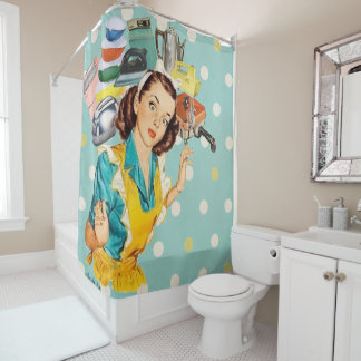 The Kitsch Bitsch™: Vintage Advertising Graphics Shower Curtain
