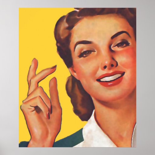 The Kitsch Bitsch : Vintage Housewife Graphic Poster | Zazzle