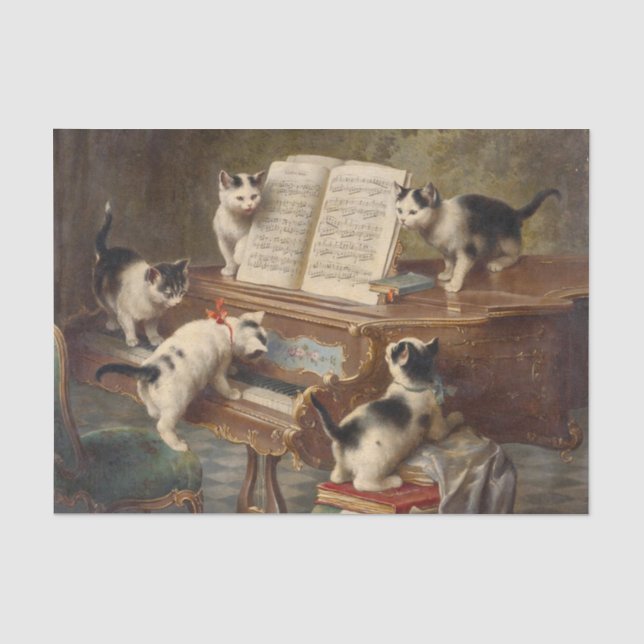 The Kittens' Recital by Carl Reichert Tissue Paper (Front)