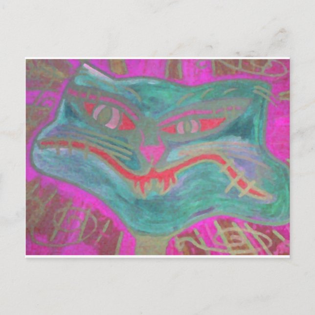 The kitty who knew too much postcard (Front)