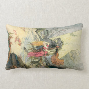 The Knight and the Mermaid Lumbar Pillow