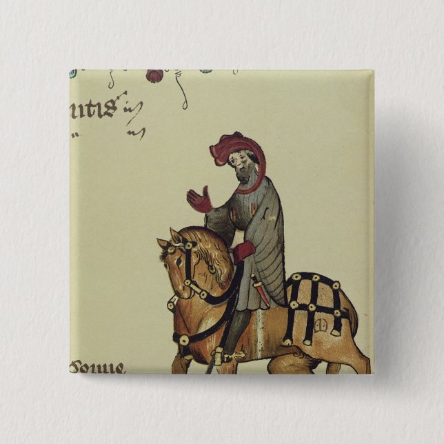 The Knight, facsimile detail from Pinback Button (Front)
