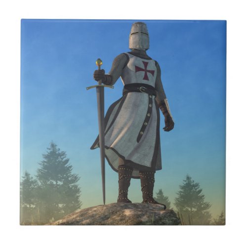 The Knight Templar Ceramic Tile