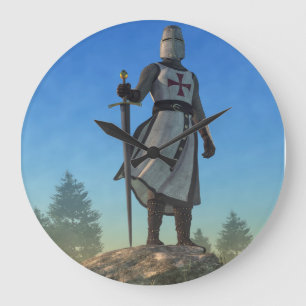 The Knight Templar Large Clock