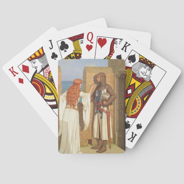 The Knight's Shadow (by Edmund Blair Leighton) Poker Cards (Back)