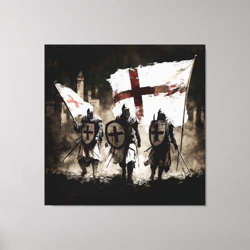 The Knights Templar Enter the Holy City   Canvas Print