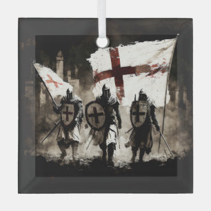The Knights Templar Enter the Holy City Glass Ornament