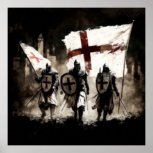 The Knights Templar Enter the Holy City   Poster