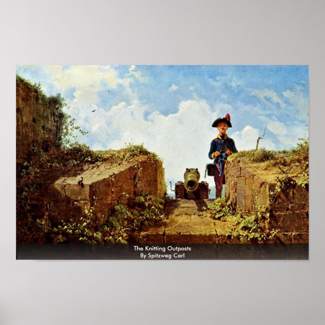 The Knitting Outposts By Spitzweg Carl Poster (Front)