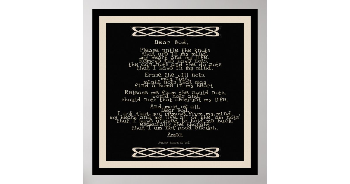 The Knots Prayer Poster | Zazzle