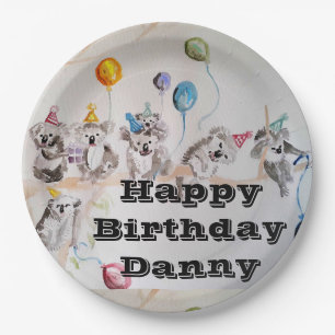 The Koala Bears Birthday Party Paper Party Plate