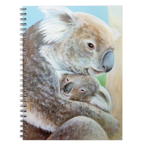 The Koala cuddle portrait fine art notebook