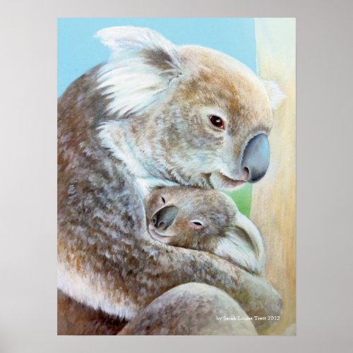 The Koala cuddle portrait fine art print
