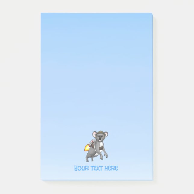 The Koala's Jetpack Ride Post-it Notes (Front)