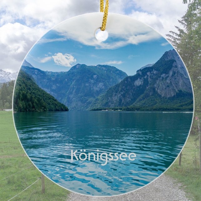 The Königssee in Bavaria, Berchtesgaden   Ceramic Ornament (Creator Uploaded)