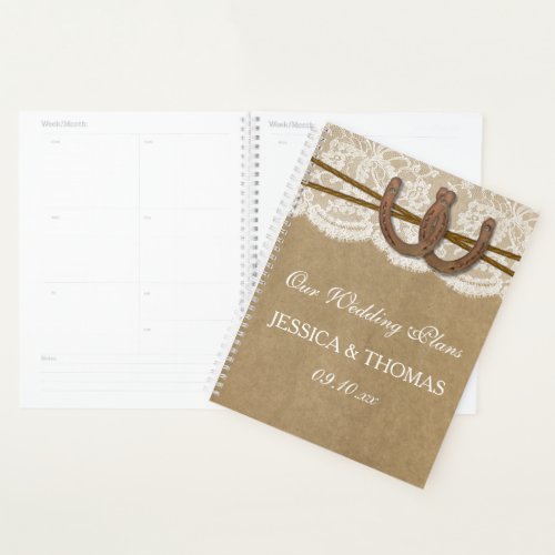 The Kraft Lace  Horseshoe Wedding Collection Planner