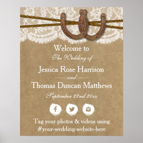 The Kraft Lace  Horseshoe Wedding Collection Poster