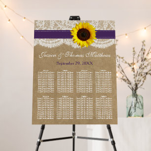 The Kraft, Lace & Sunflower Collection - Purple Foam Board