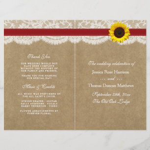 The Kraft, Lace & Sunflower Collection - Red