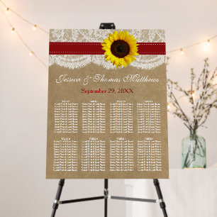 The Kraft, Lace & Sunflower Collection - Red Foam Board