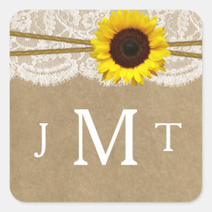 The Kraft, Lace & Sunflower Collection Seals