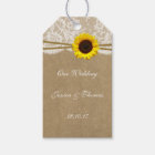 Sunflower Wedding Gift Tags + Twine | Zazzle.com