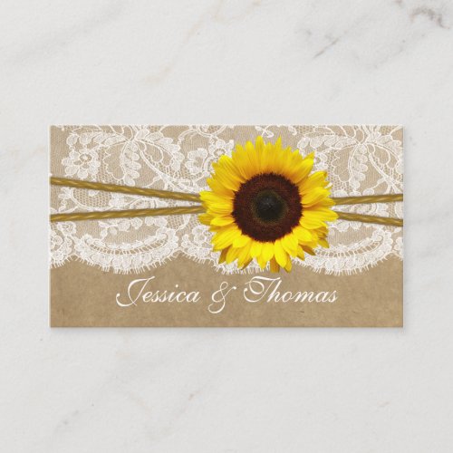 The Kraft Lace  Sunflower Collection Website Enclosure Card