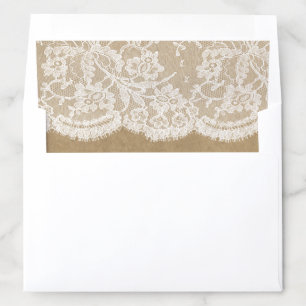 The Kraft & Lace Wedding Collection Envelope Liner