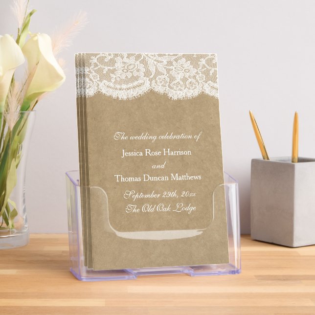 The Kraft & Lace Wedding Collection - Programs Brochure (Insitu)