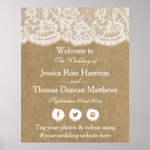 The Kraft  Lace Wedding Collection Welcome Poster