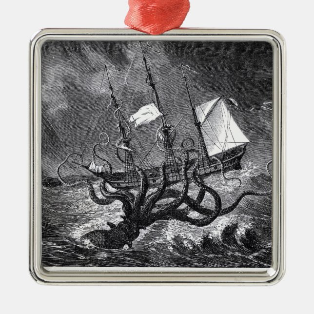 The Kraken Metal Ornament (Front)