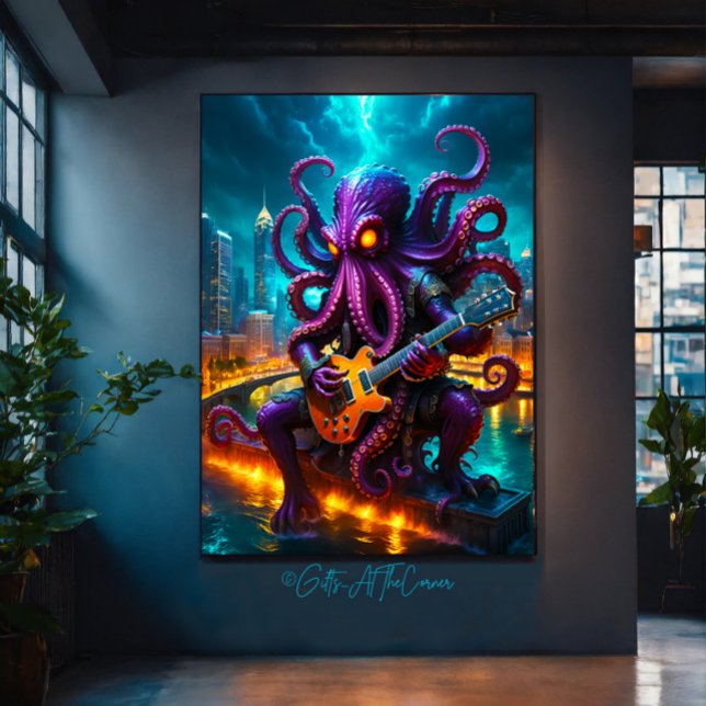 The Kraken Monster Rockstar Framed Art (Creator Uploaded)