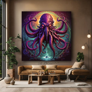 The Kraken Sea Monster Canvas Print