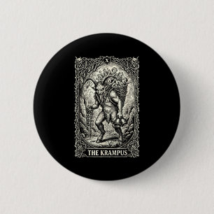 The Krampus Tarot Card Goth Witchy Black Pajamas C Button